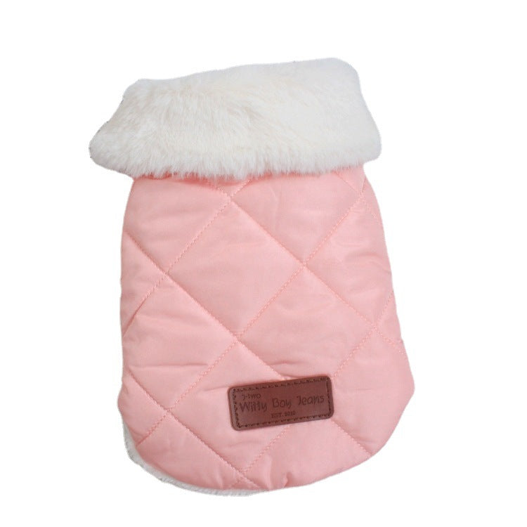 Dog Clothes Autumn And Winter Clothing Thickened Warm Cotton Coat