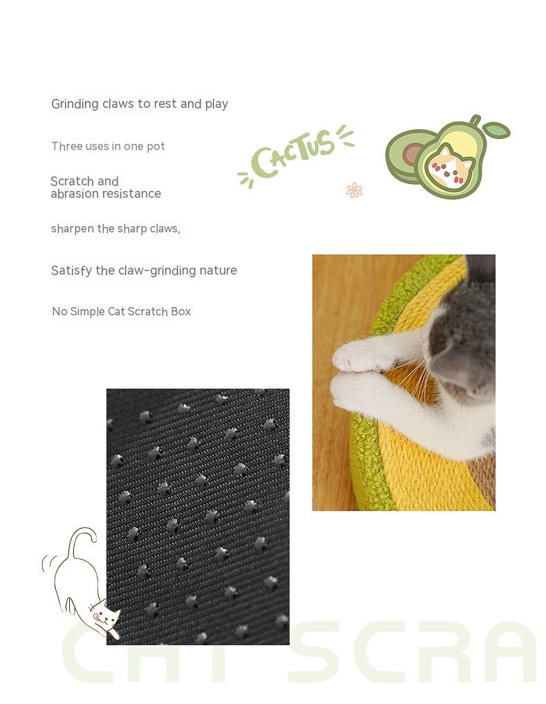 Avocado Cat Scratching Basin Grinding Scratching Rest Playing A Basin Three-purpose