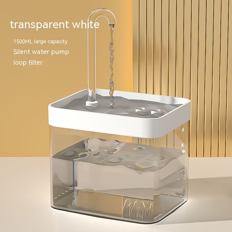 Cat Automatic Circulation Flow Mute Water Fountain Mouth Wet-proof Drinking Water Apparatus