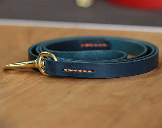 Leather Red Blue Green Pet Traction Strap