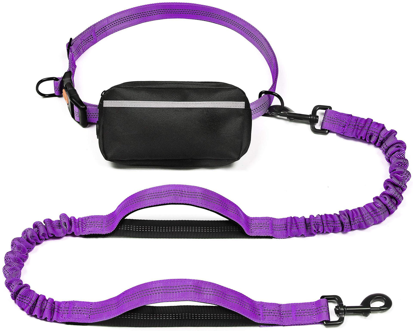 Pet Supplies Multi-functional Waist Pack Rope Reflective Sling Dog Hand Holding Rope Stretch Leash