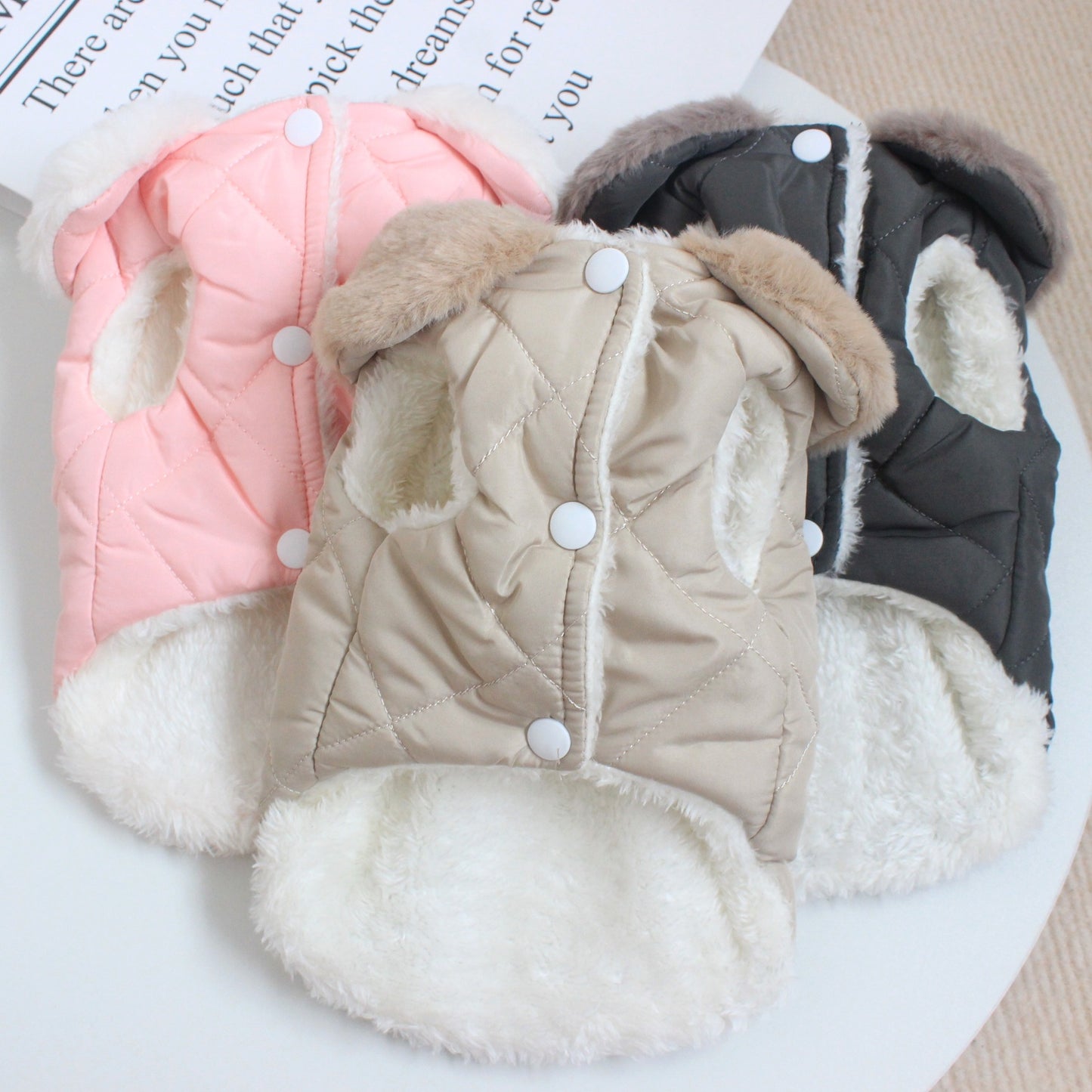 Dog Clothes Autumn And Winter Clothing Thickened Warm Cotton Coat