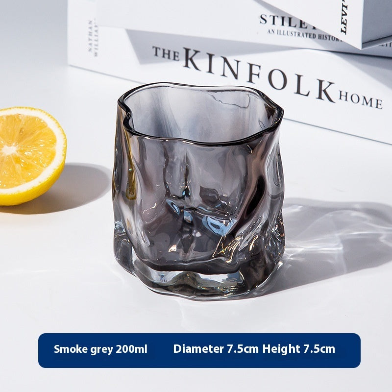 Light Luxury Whiskey Twisted Glass Style Drinking Cup Good-looking Color Glass Nordic Style Beer Steins