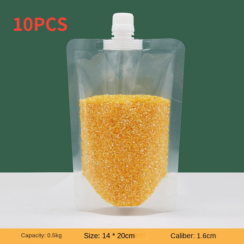 Kitchen Storage Bag Grain Moisture-proof Sealed Bag Insect-proof Transparent Portable Food-grade Transparent Storage Bag