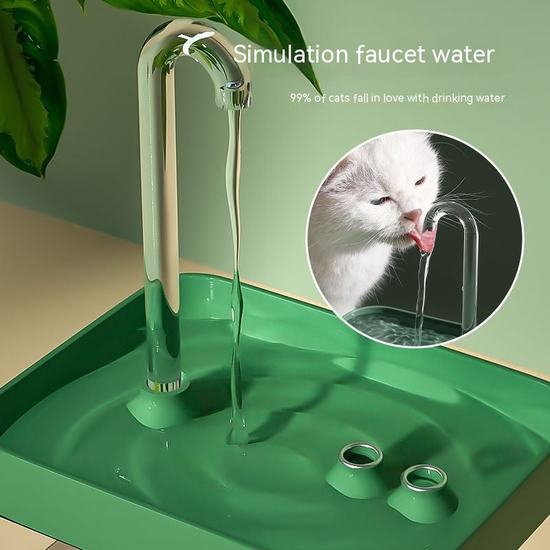 Cat Automatic Circulation Flow Mute Water Fountain Mouth Wet-proof Drinking Water Apparatus