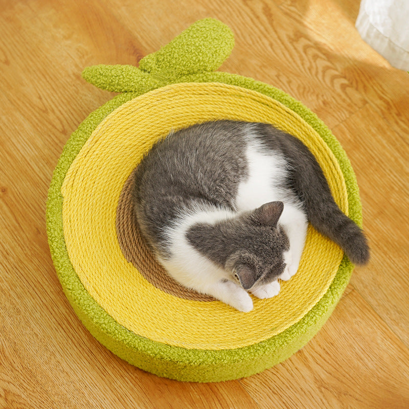 Avocado Cat Scratching Basin Grinding Scratching Rest Playing A Basin Three-purpose