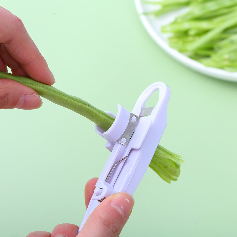 Green Bean Slicer Cutter Cut Fruit Vegetable Stringer Peeler Remover For Easy Kitchen Gadgets Cozinha Kitchen Accessories