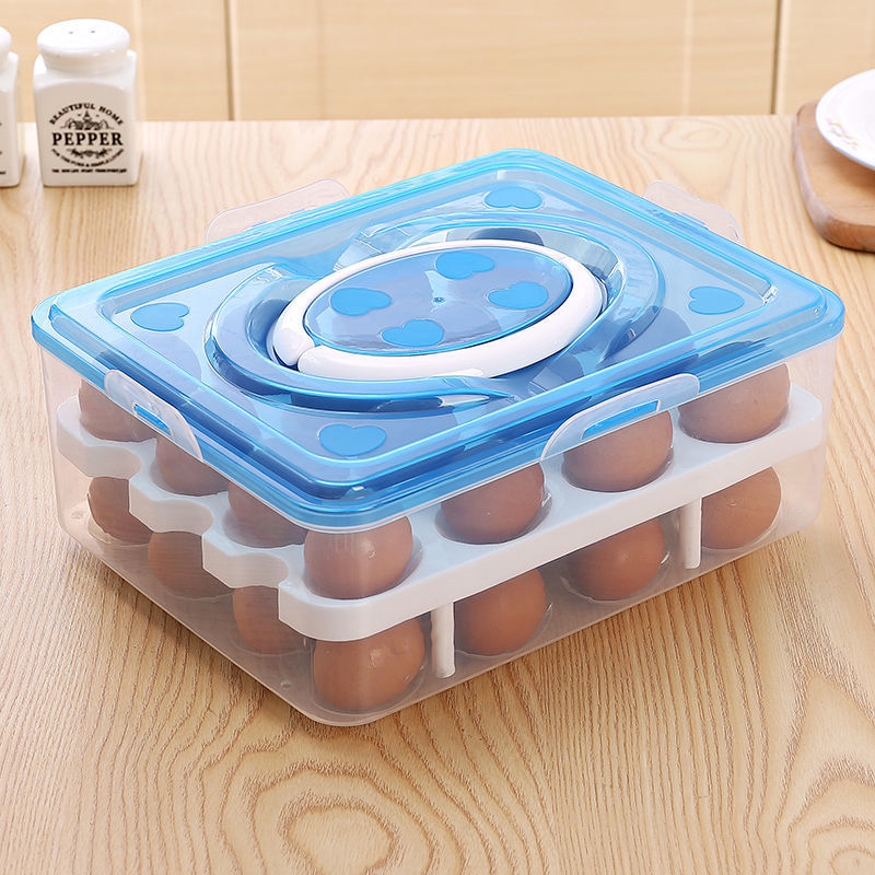 Portable Double Layer Plastic Egg Box