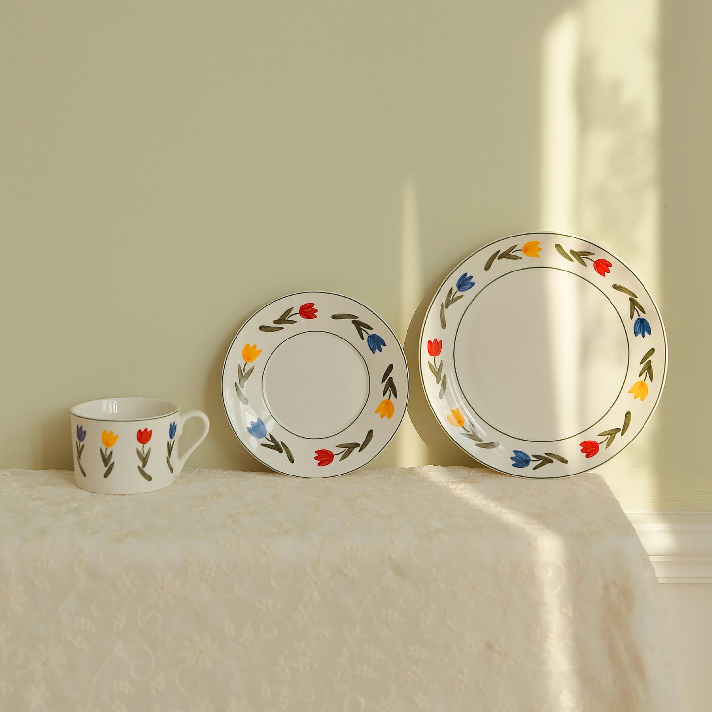 Ceramic Coffee Cup And Plate Are Retro And Lovely