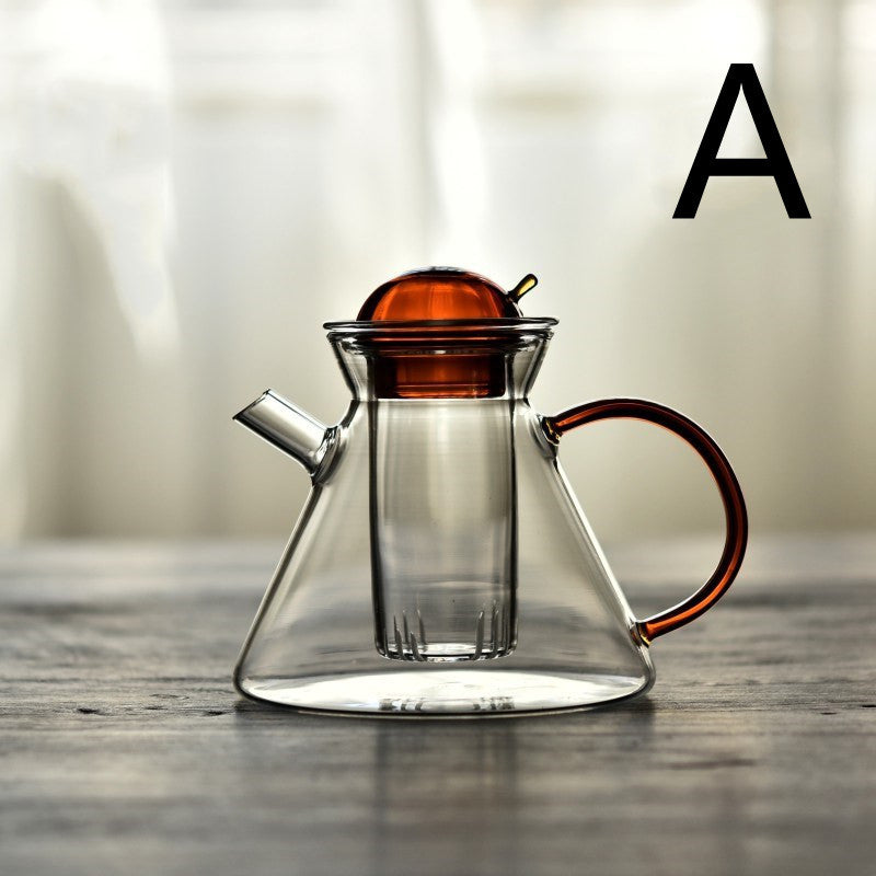 Creative High Temperature Resistant Glass Retro Teapot Set