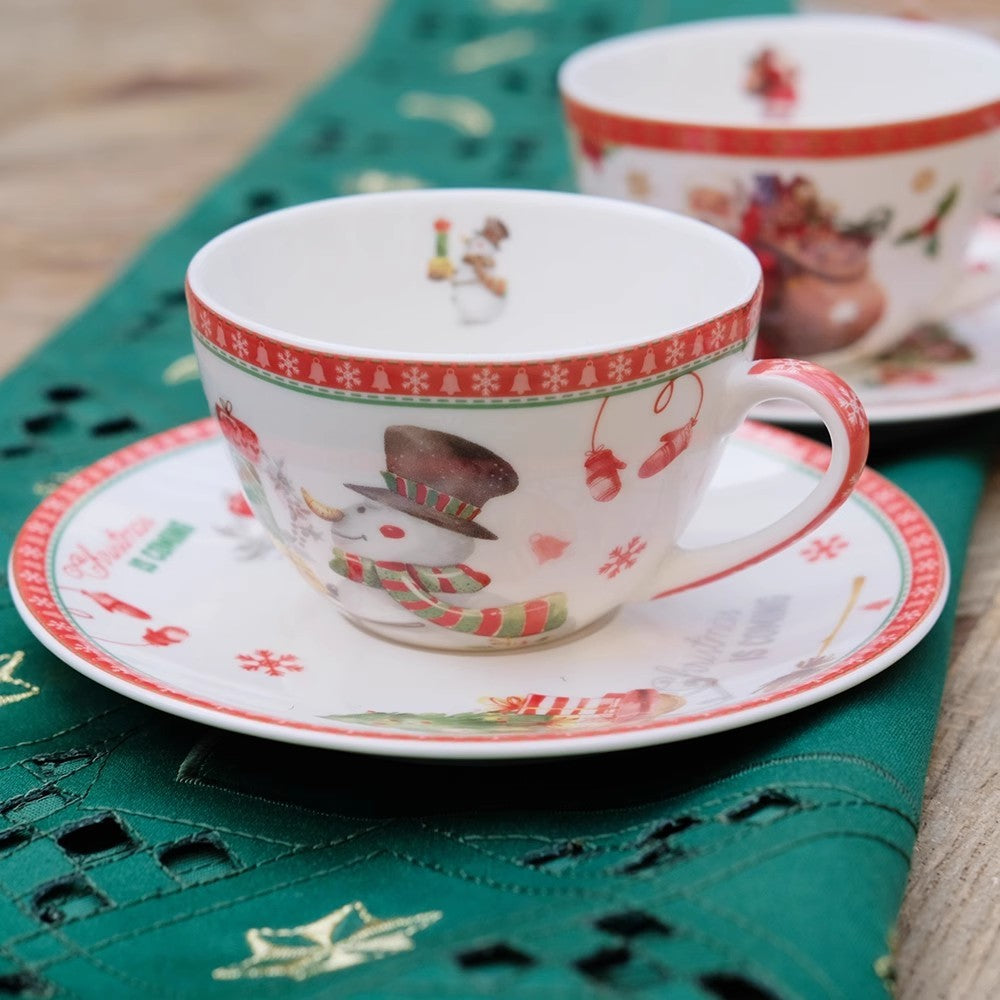 Holiday Teacup Christmas Festival Coffee Set