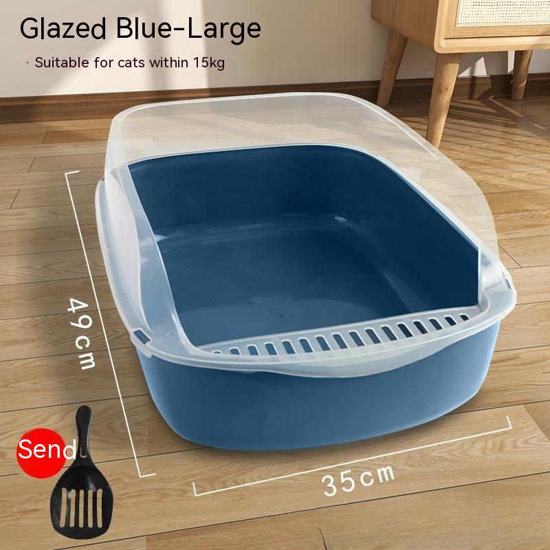 Semi-closed Anti-sand Litter Box