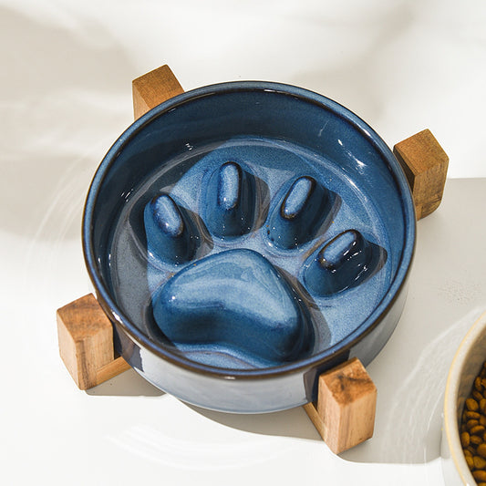 Japanese Style Ceramic Pet Cat And Dog Bowl